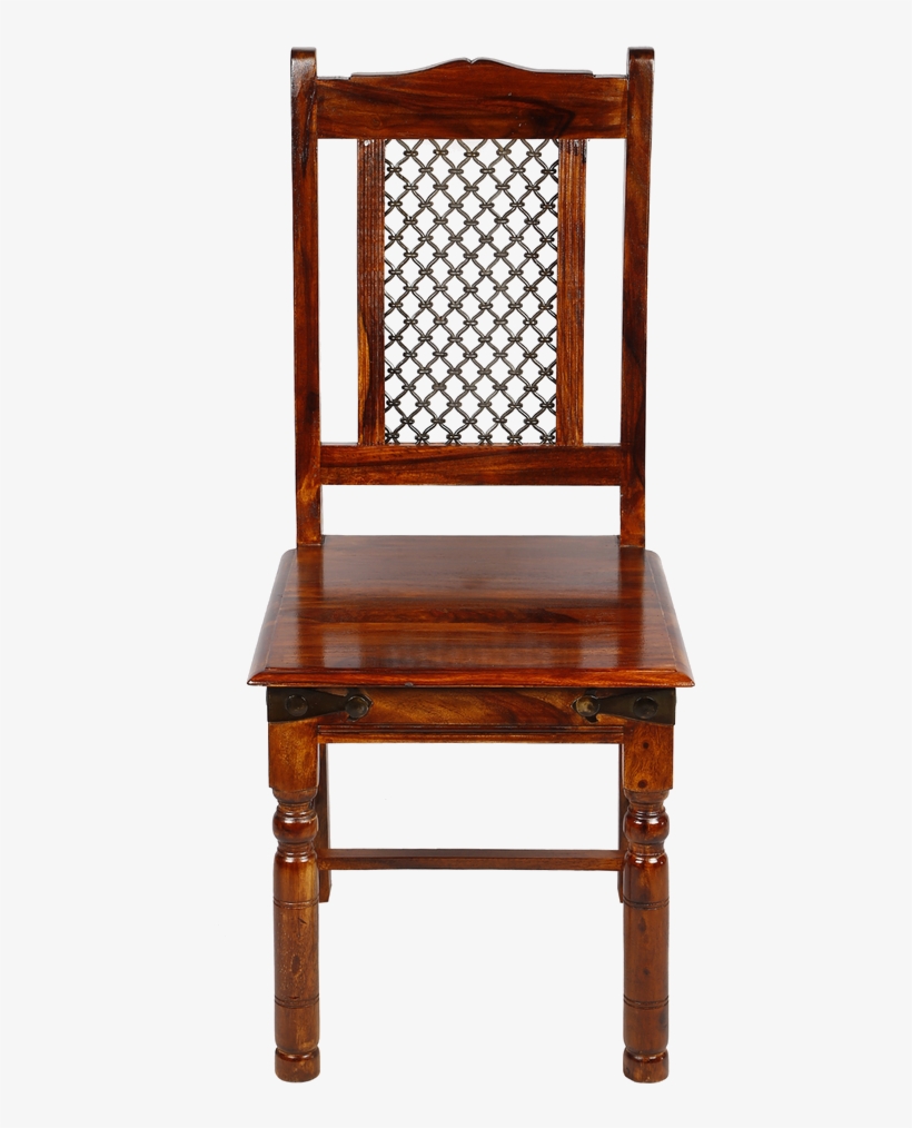 Chair With Iron Jalli Work - Woody-möbel Stuhl Sheesham Massiv, transparent png download