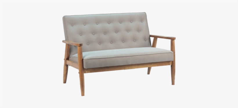 M#century Grey Loveseat - Couch, transparent png download