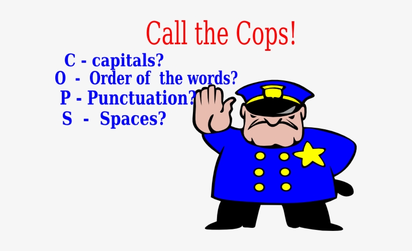 The Cops Art At Clker Com Vector - Oraciones Exhortativas O Imperativas Ejemplos, transparent png download