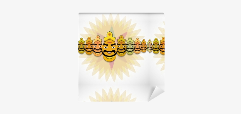 Dussehra For Ravan Indian Festival With His Ten Heads - Vector Graphics, transparent png download