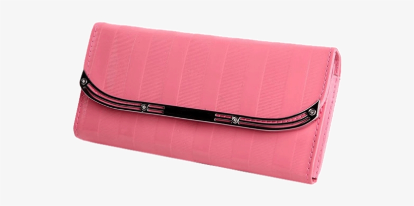 Ladies Purse - Unomatch Women's New Patent Leather Fire Pink Wallets, transparent png download