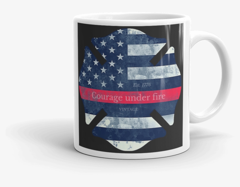 Maltese Cross Firefighter Symbol Printed On White Coffee - Coffee Cup, transparent png download