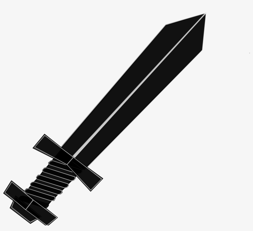 Clipart - Sword Black And White, transparent png download