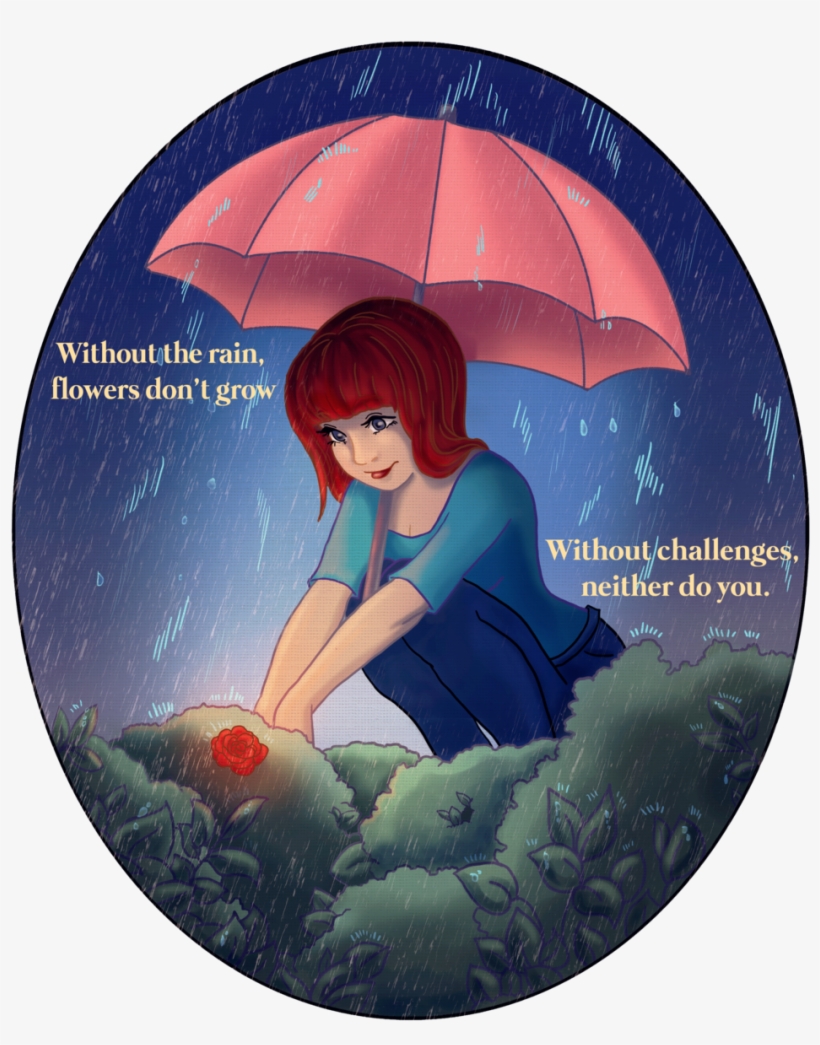 Raindrops And Roses - Umbrella, transparent png download