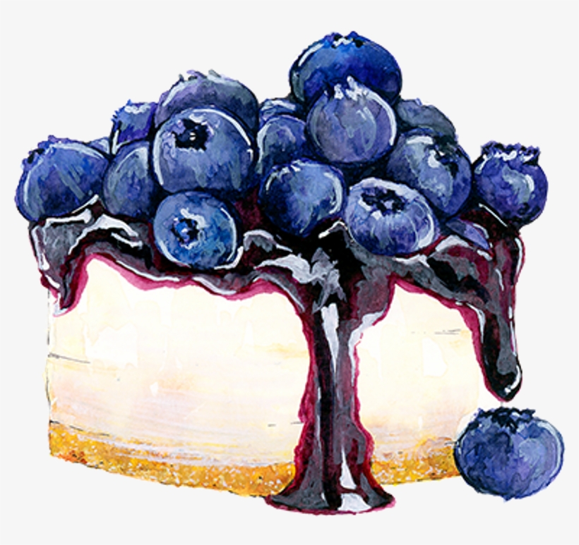 Food Desert Cake Cheesecake Berries Watercolors Waterco - Life Is Short Eat Dessert First, transparent png download