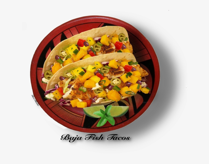 The Craze Of The Mexican Riviera Presents Itself To - Fish Tacos With Mango Salsa, transparent png download