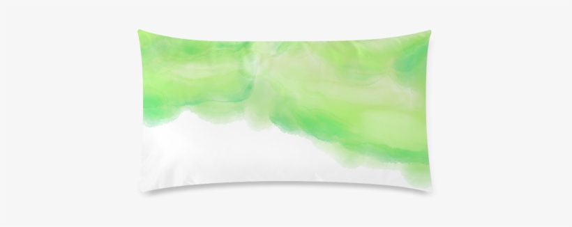 Bright Green Watercolor Abstract Art Rectangle Pillow - Display Device, transparent png download