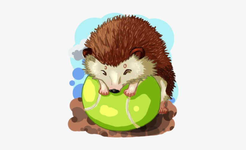 Hedgehog On A Tennis Ball By Aquimm On Deviantart Clipart - Hedgehog Tennis Ball, transparent png download