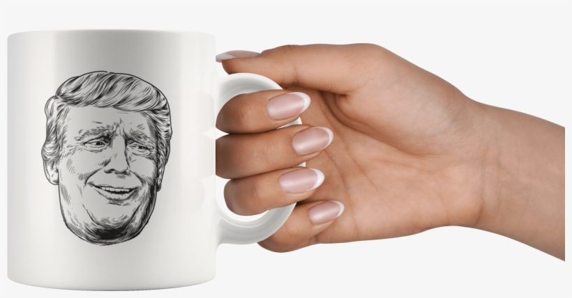 Innocent Trump Sketch Head Mug - Mug, transparent png download