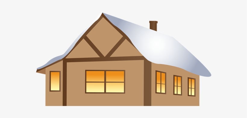 Winter Brown House Png Clipart Image - House Clipart Png, transparent png download