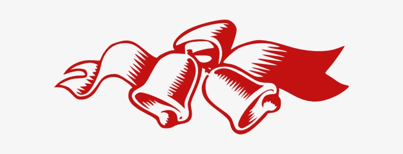 Red Wedding Bell Clip Art At Clker - Wedding Ribbon Clipart, transparent png download