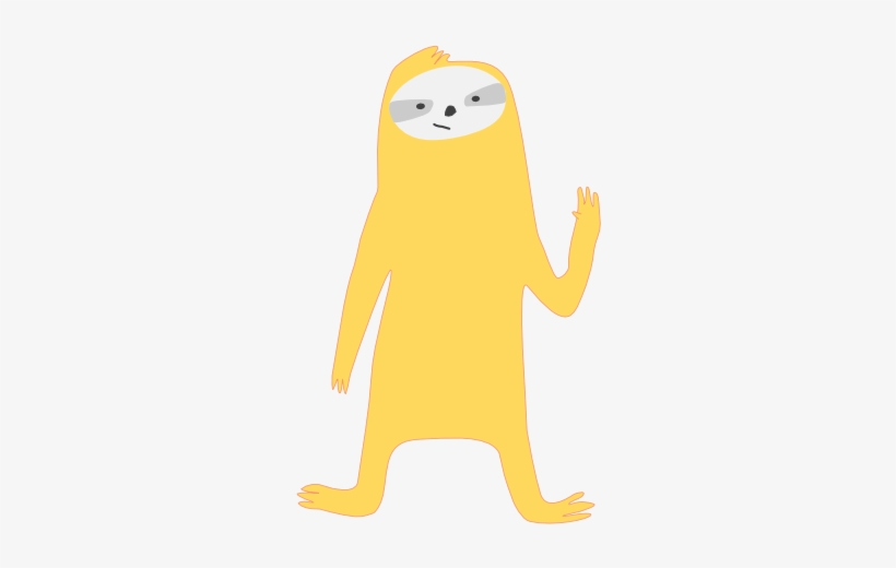 Mediocre Sloth Messages Sticker-1 - Sticker, transparent png download