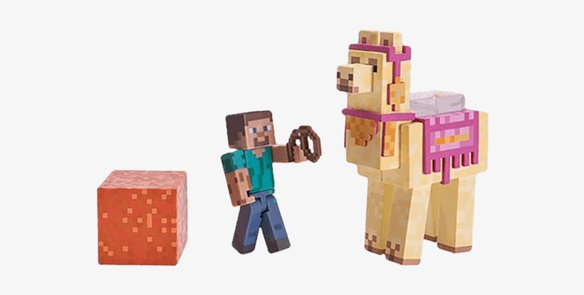 Minecraft Steve With Llama Figure, transparent png download