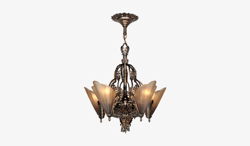 Art Deco Lighting - Chandelier, transparent png download