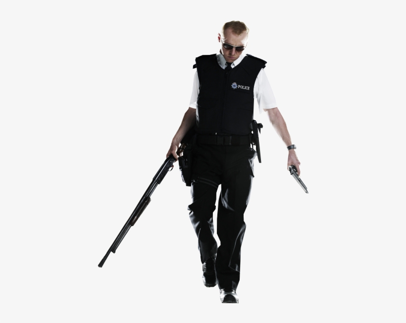 Nicholas Angel - Hot Fuzz Poster Simon Pegg, transparent png download