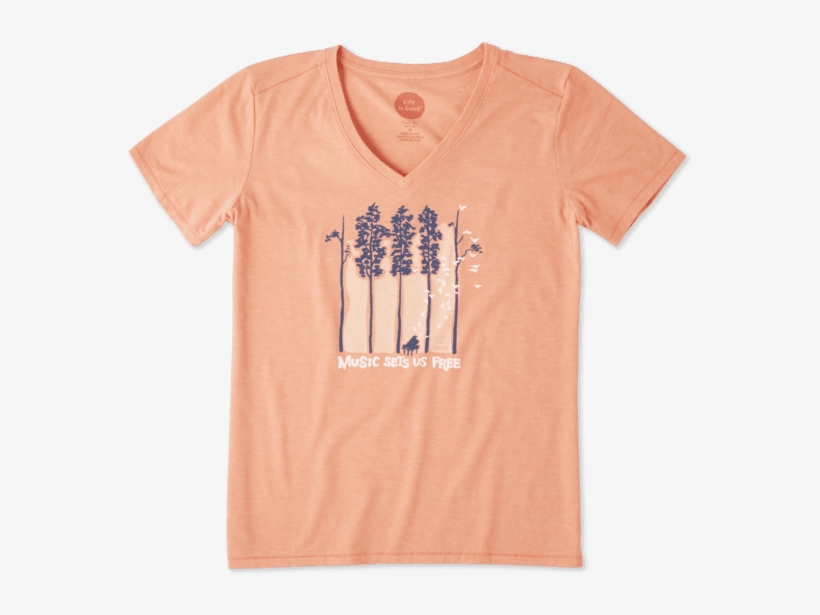 Women's Music Sets Us Free Cool - Life Is Good, transparent png download