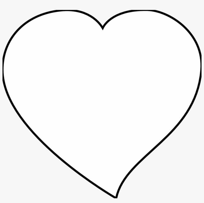 Heart Clipart Black And White White Heart Clipart - Solid White Heart Png, transparent png download