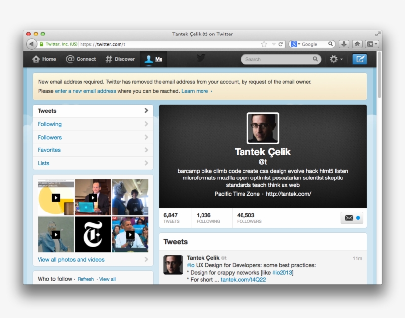 2013 05 17 Twitter Com New Email Warning - Twitter In 2013, transparent png download