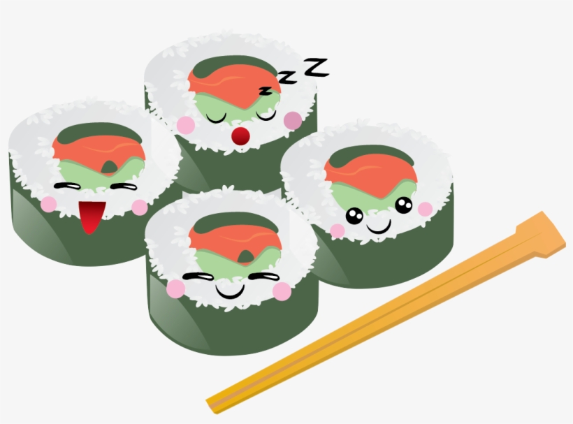 Sushi Free To Use Clipart - Sushi Cartoon No Background, transparent png download