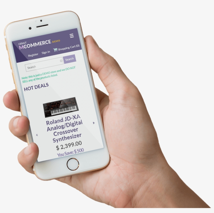 Cerait Mcommerce Slider Img - Mobile App, transparent png download