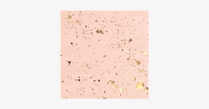 Blush Splash Cocktail Paper Napkins - Gold Splash Cocktail Napkins - Small, transparent png download
