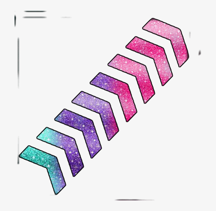 More Like Flechas Glitter Png By Delbelieberselenatic - Pink And Purple Arrow, transparent png download