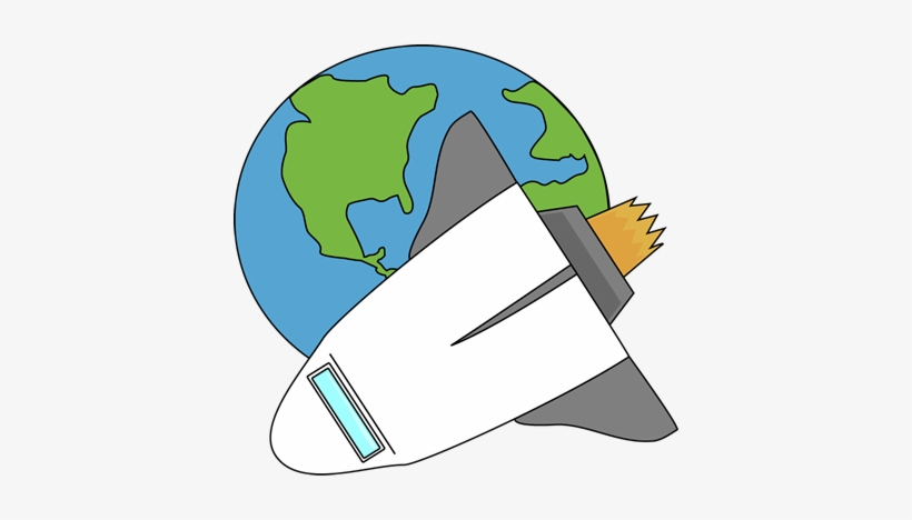 Ufo Clipart Space Shuttle - Earth And Space Clipart, transparent png download