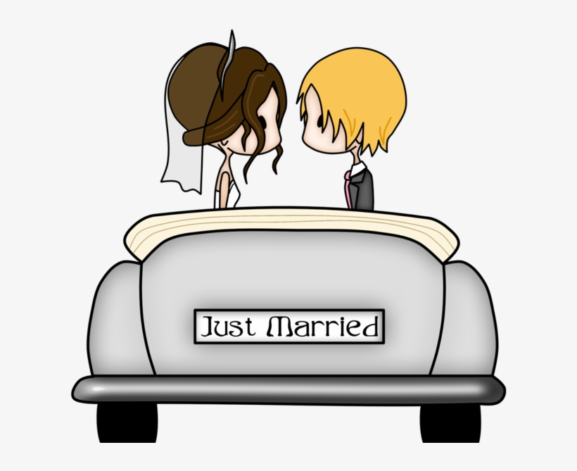 Share This Image - Just Married, Bride And Groom Weddi Round Ornament, transparent png download