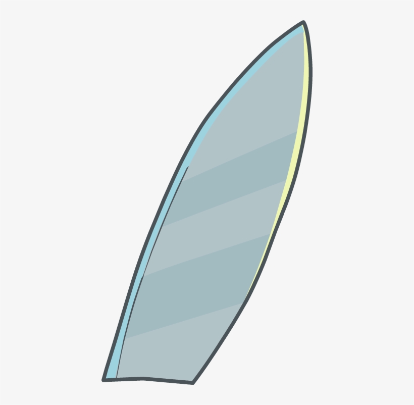 Silver Surfboard - Club Penguin Surfboard, transparent png download