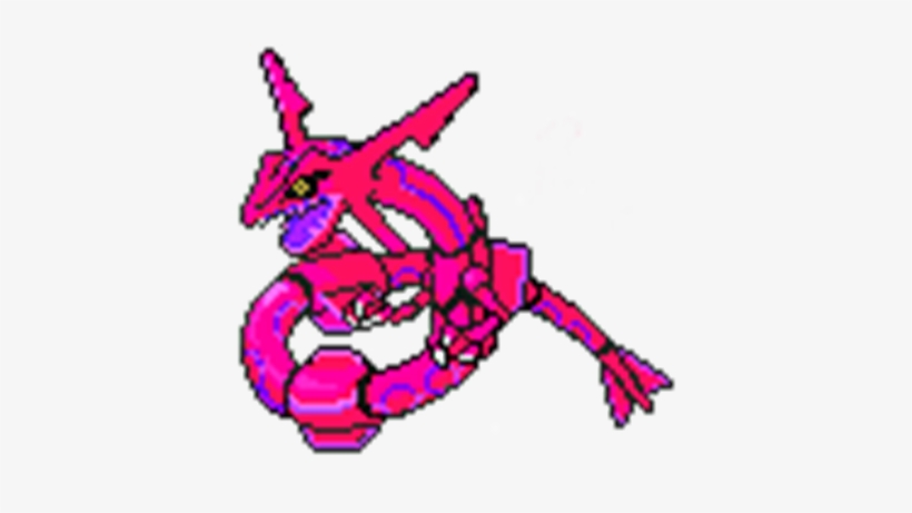 Pink Ribbon Rayquaza - Pokemon Ruby Groudon Sprite, transparent png download