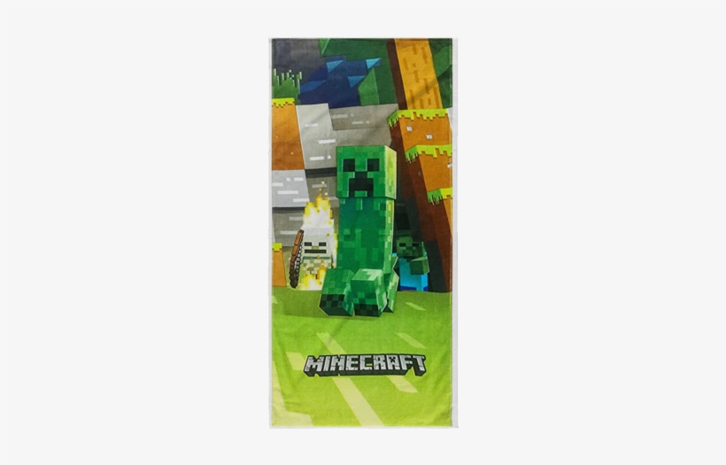 Buy It Now - Minecraft Mobs Emerge Beach Towel Measures 28 X 58, transparent png download
