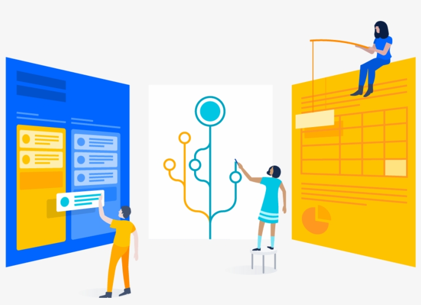 Software Development And Collaboration Tools - Atlassian Illustrations, transparent png download