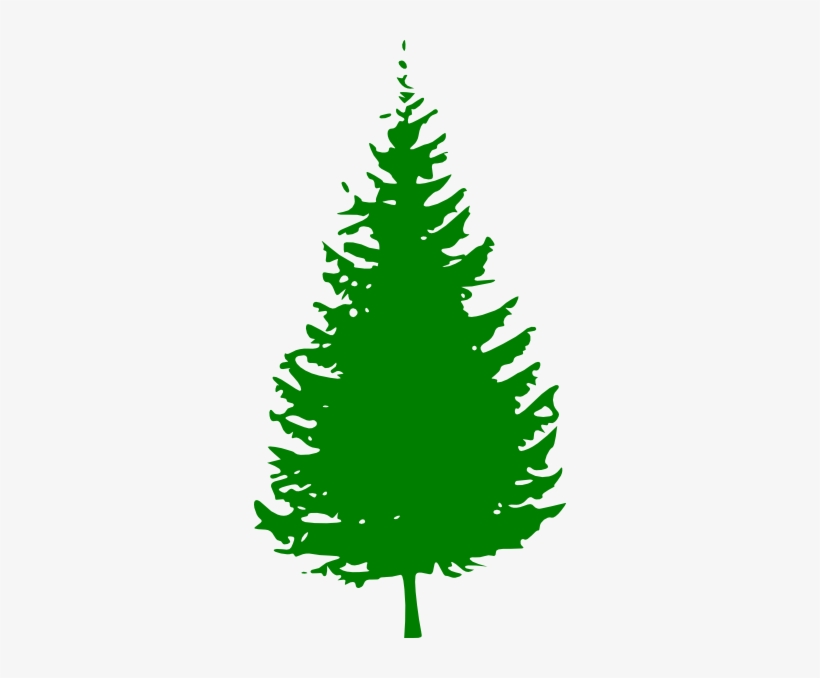 Tree Clip Art Snowy Pine Tree Clipart 4 Clipartbold - Pine Tree Silhouette, transparent png download