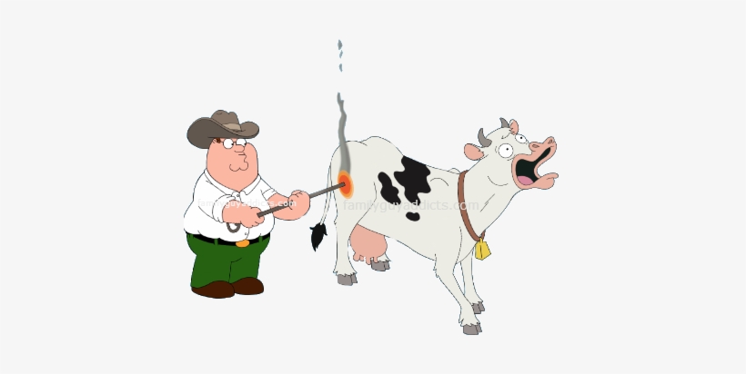 S&m Cow And Peter - Family Guy S&m Cow, transparent png download