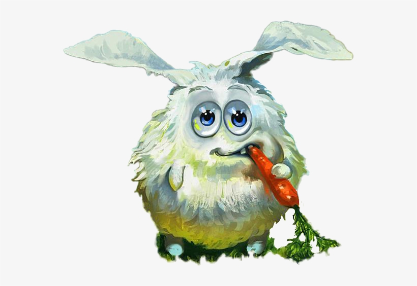 Rabbit With Carrots - Illustration, transparent png download