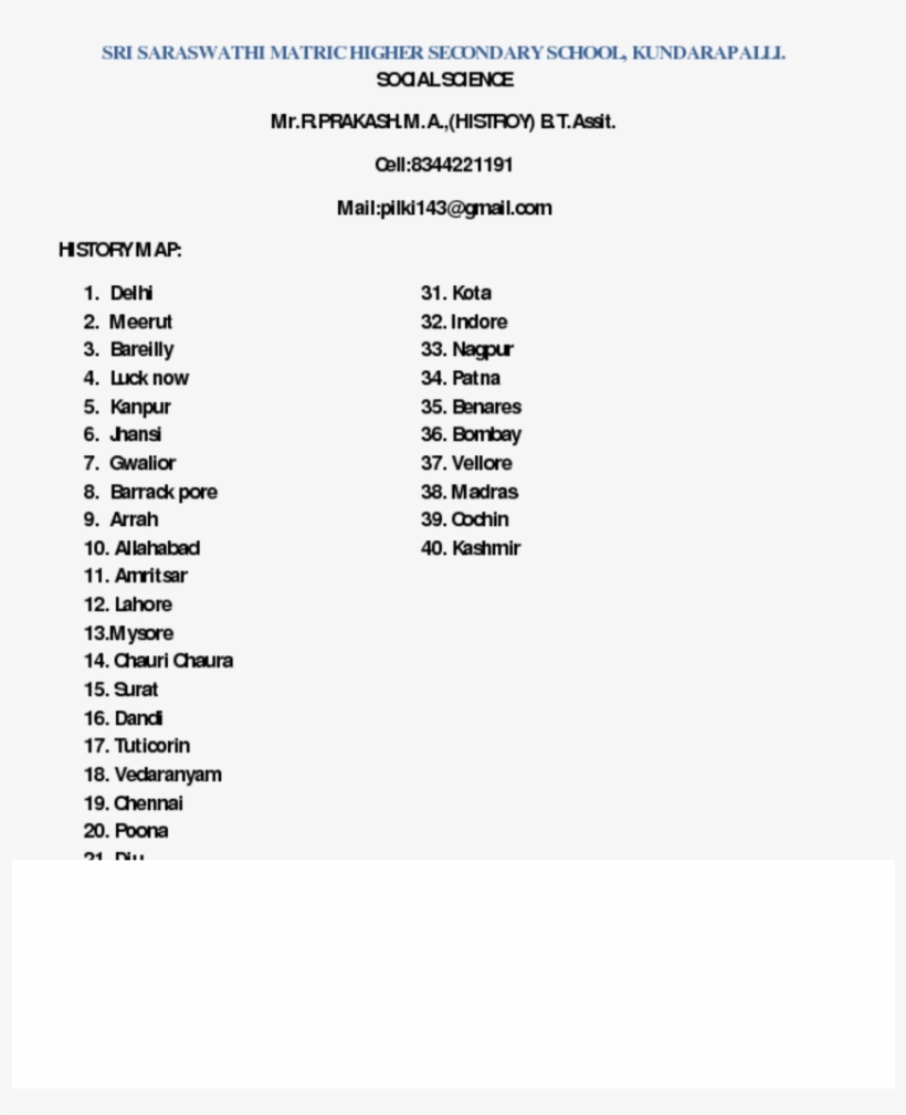 Sri Saraswathi Matric Higher Secondary School, Kundarapalli - Spelling Words 8th Grade, transparent png download