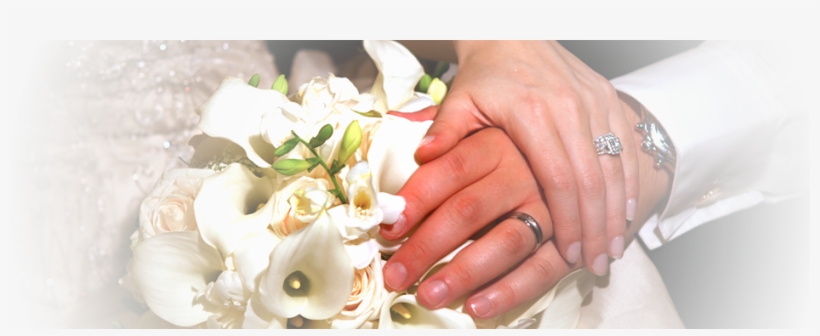 Hands-flowers - Wedding Hands With Flowers, transparent png download