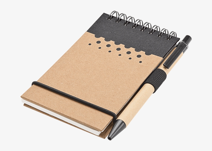 Recycled Jotter Pad And Pen - Notebook And Pen Png, transparent png download
