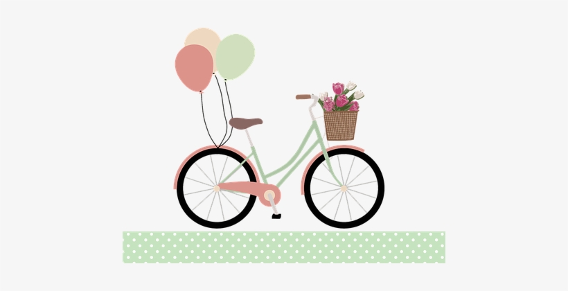 Balloons Basket Bicycle Bike Flowers Ride - Reply Thank You Message, transparent png download