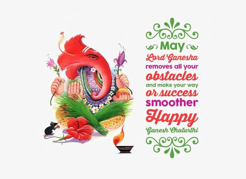 Ganesh Chaturthi Png Image - Ganesh Visarjan Quotes In English, transparent png download