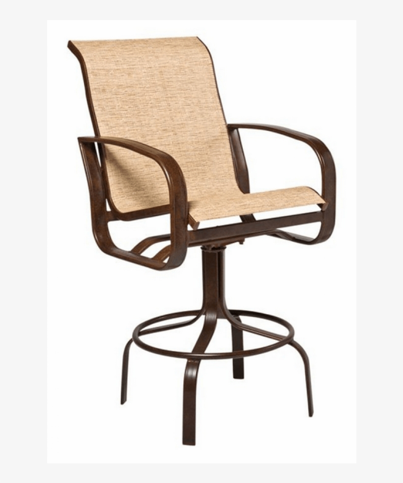 Woodard Cayman Isle Aluminum Sling Swivel Barstool - Woodard Belden Cushion Swivel Bar Stool, transparent png download