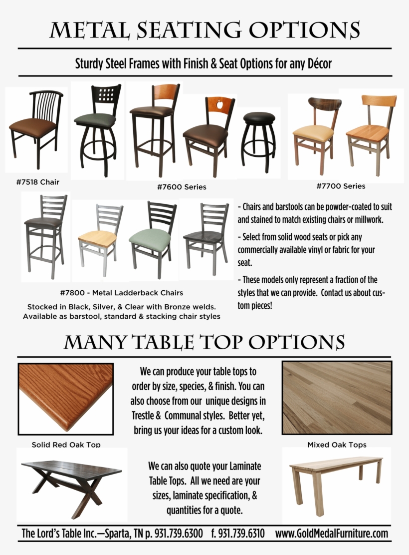 Commercial Catalog Page - Chair, transparent png download