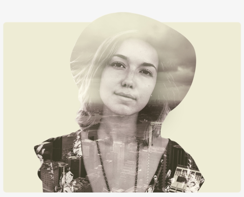 Apply A Double Exposure Effect Free Adobe Photoshop - Efeito Photoshop Dupla Exposição, transparent png download