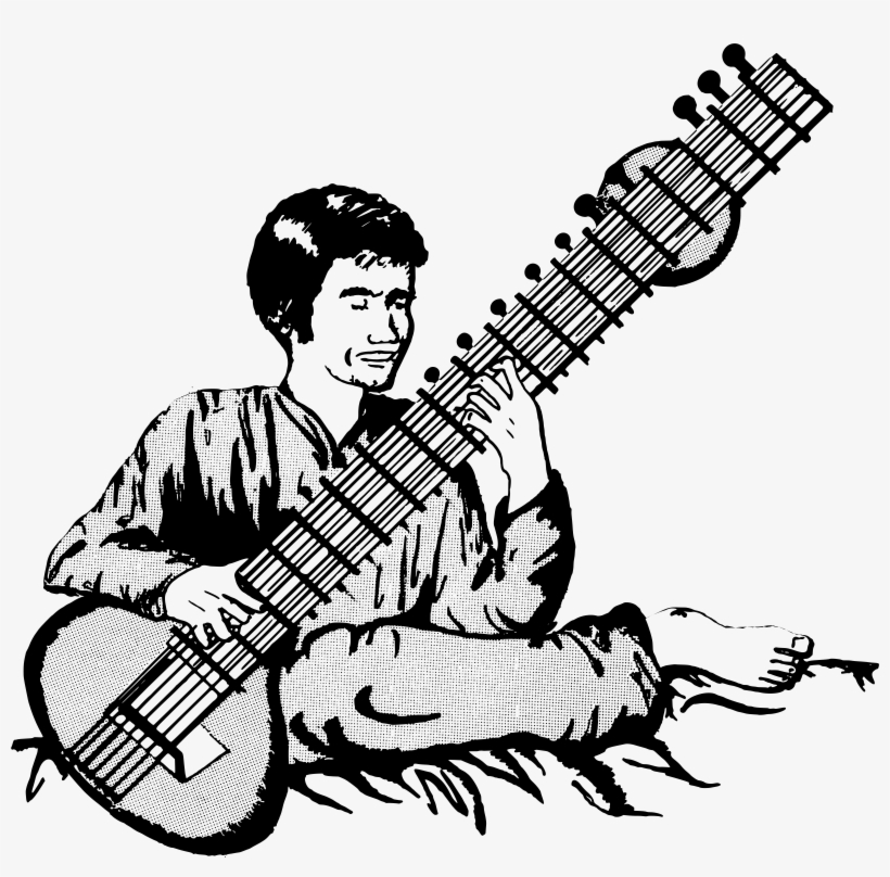 This Free Icons Png Design Of Man Playing Sitar, transparent png download