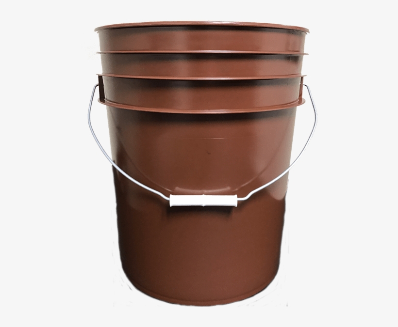 5 Gallon Round Plastic Bucket Brown - Brown Bucket, transparent png download
