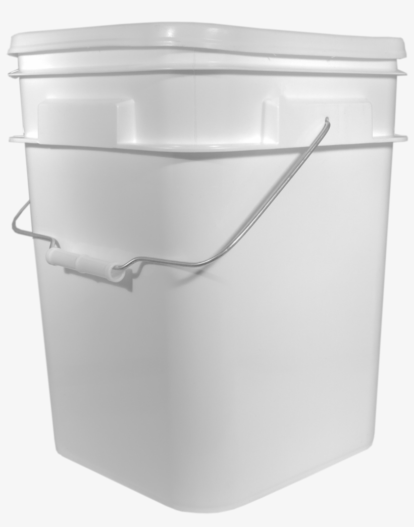 Bucket, Food Grade Plastic, 4 Gal, Square, New - Plastic, transparent png download