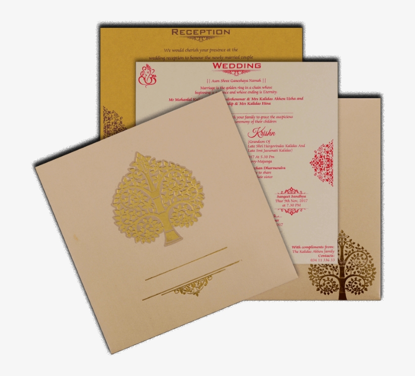 Hindu Wedding Cards - Envelope, transparent png download