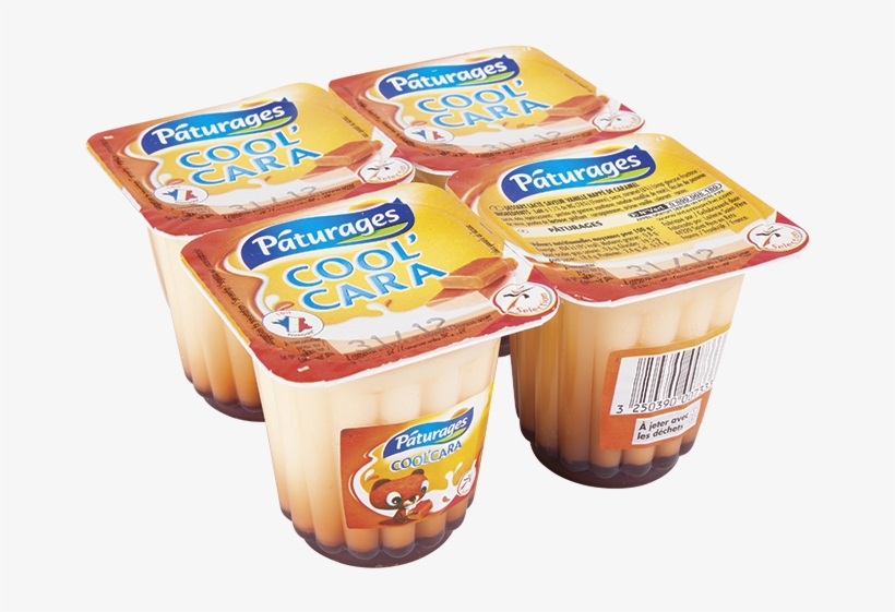 0771 Flans Coolcara 4x100g Paturages - Convenience Food, transparent png download