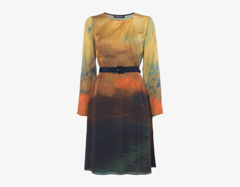 Cadel Belted Printed Dress Cadel Belted Printed Dress - Dress, transparent png download