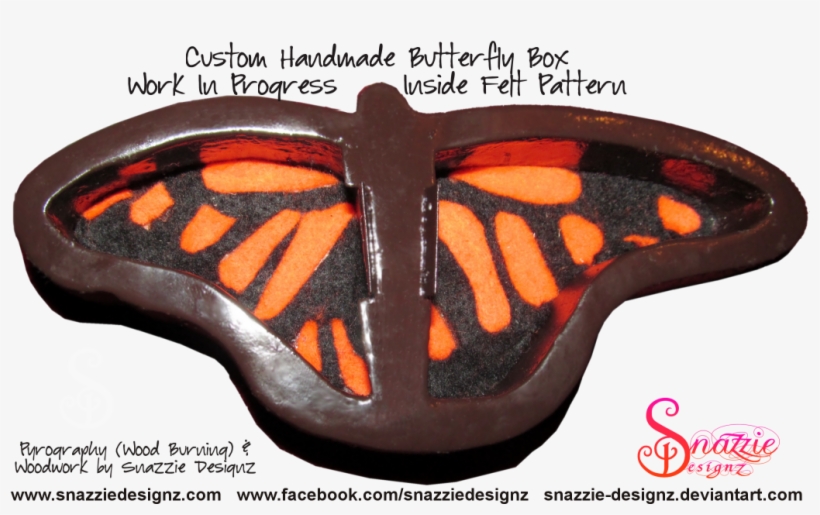 Butterfly Box Designed And Handmade By Snazzie Designz - Work In Process, transparent png download